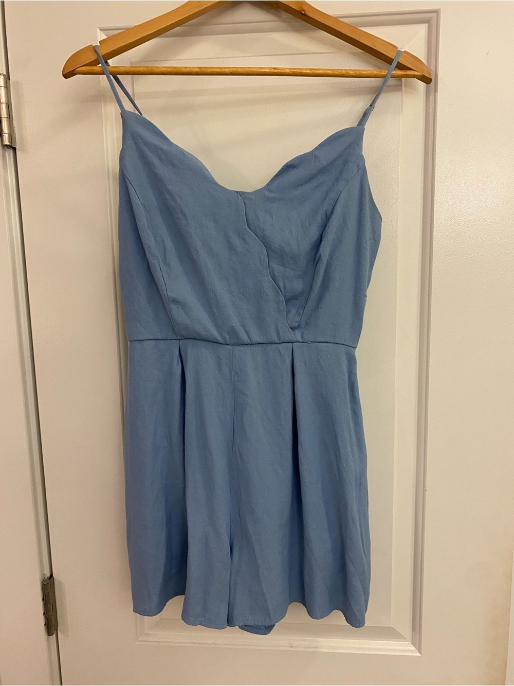 Miami Light Blue Spaghetti Strap Romper